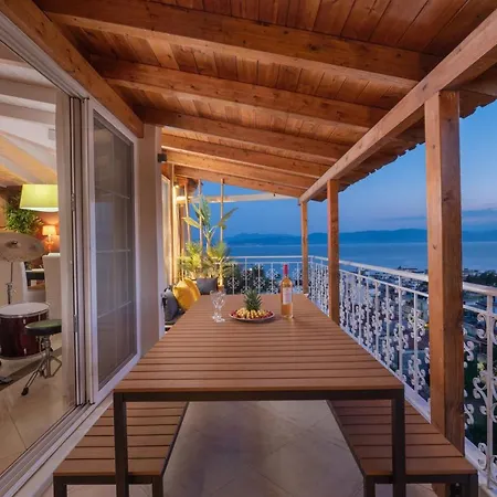 Panoramic View!Penthouse 120Qm Of Sea & Mountain Villa Loutra Edipsou  Exterior photo