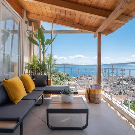 Panoramic View!Penthouse 120Qm Of Sea & Mountain Villa Loutra Edipsou  Exterior photo